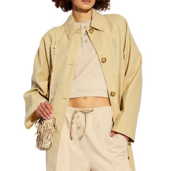 Ulla Johnson Blake SS Sweatshirt Top in Oatmeal Melange M - Picture 3 of 5